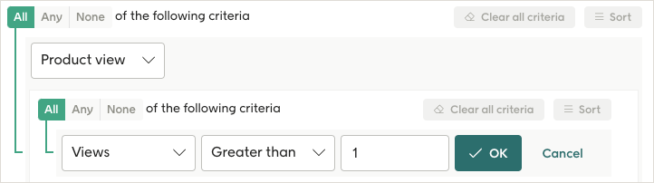 Segmentation of product views