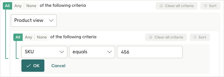 SKUs on the product view level