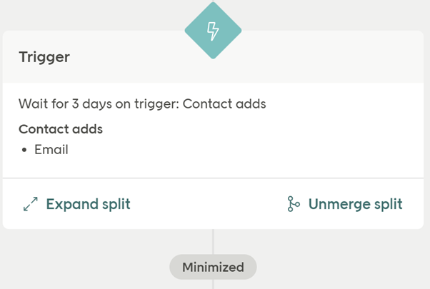 merge split in minimised view