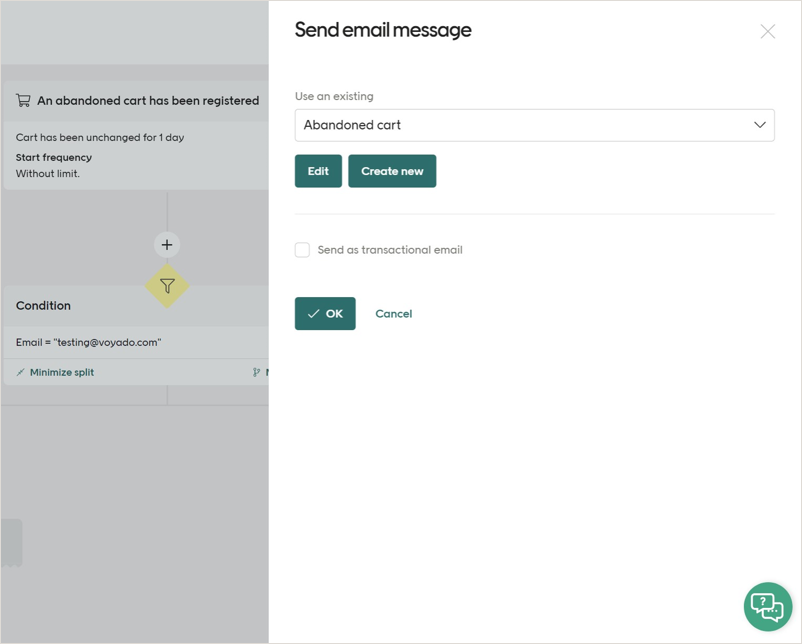 Create or choose an email