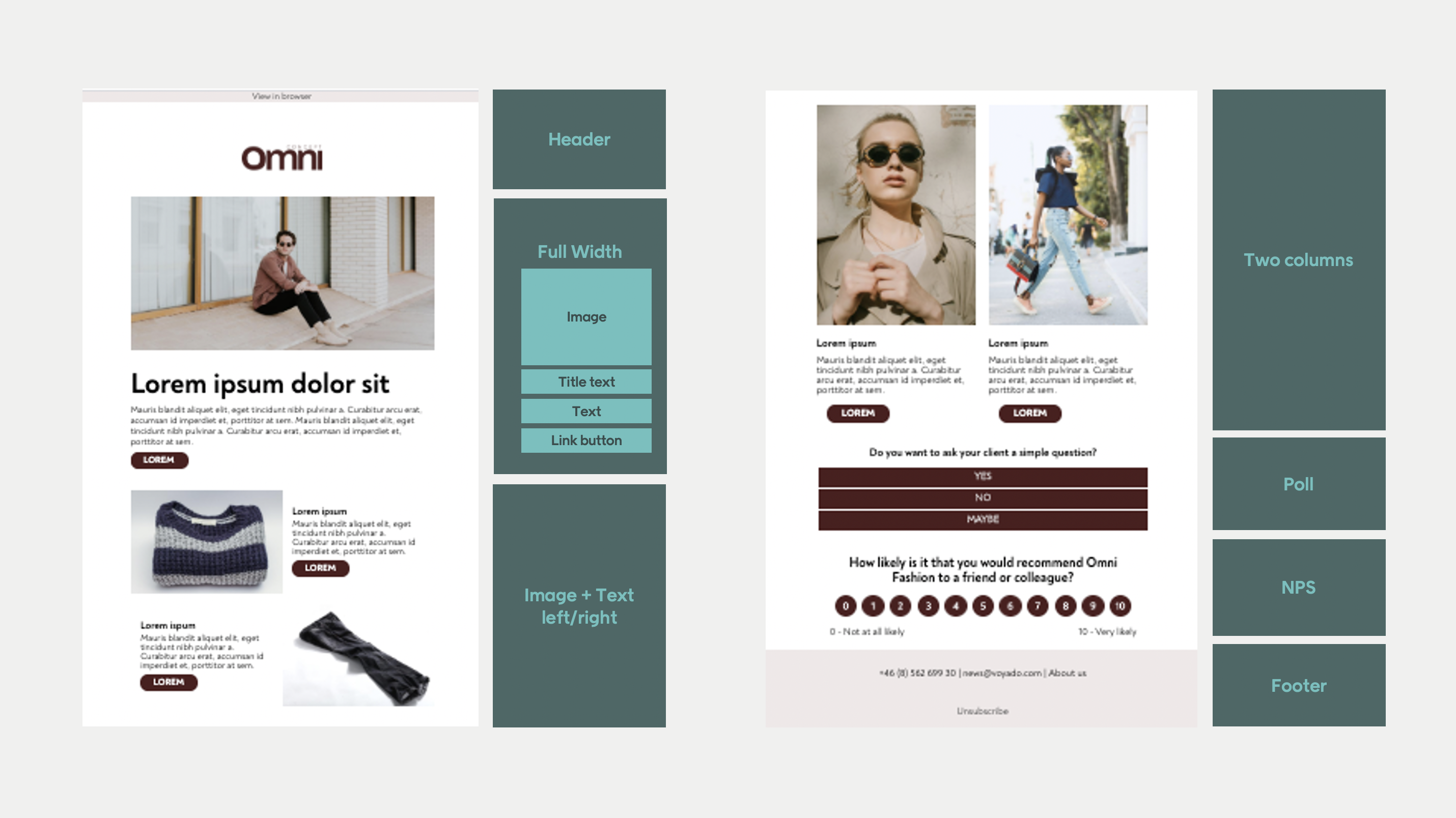Examples of email modules