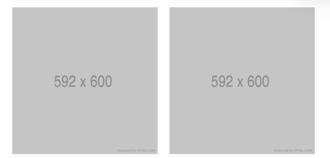 Dimensions for images