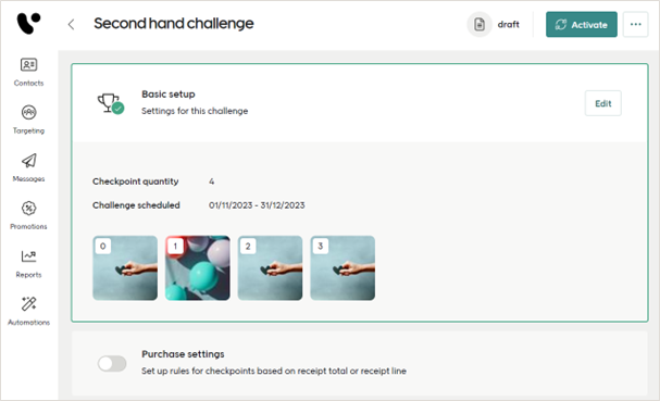 Click Activate in the top-right corner