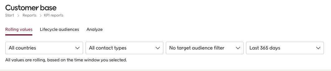Customer base settings
