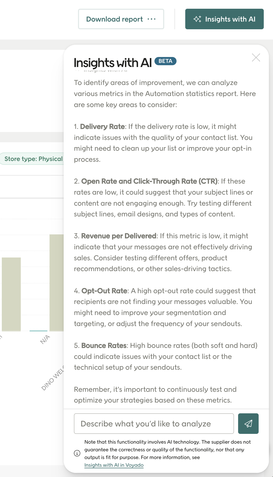 Insights with AI description