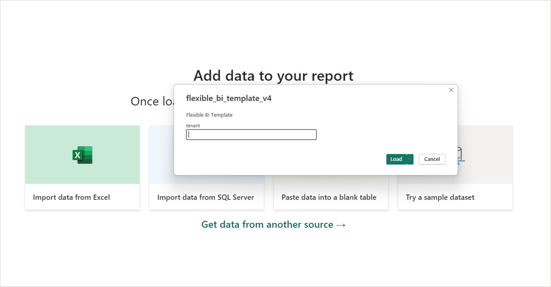 Enter tenant ID to add report