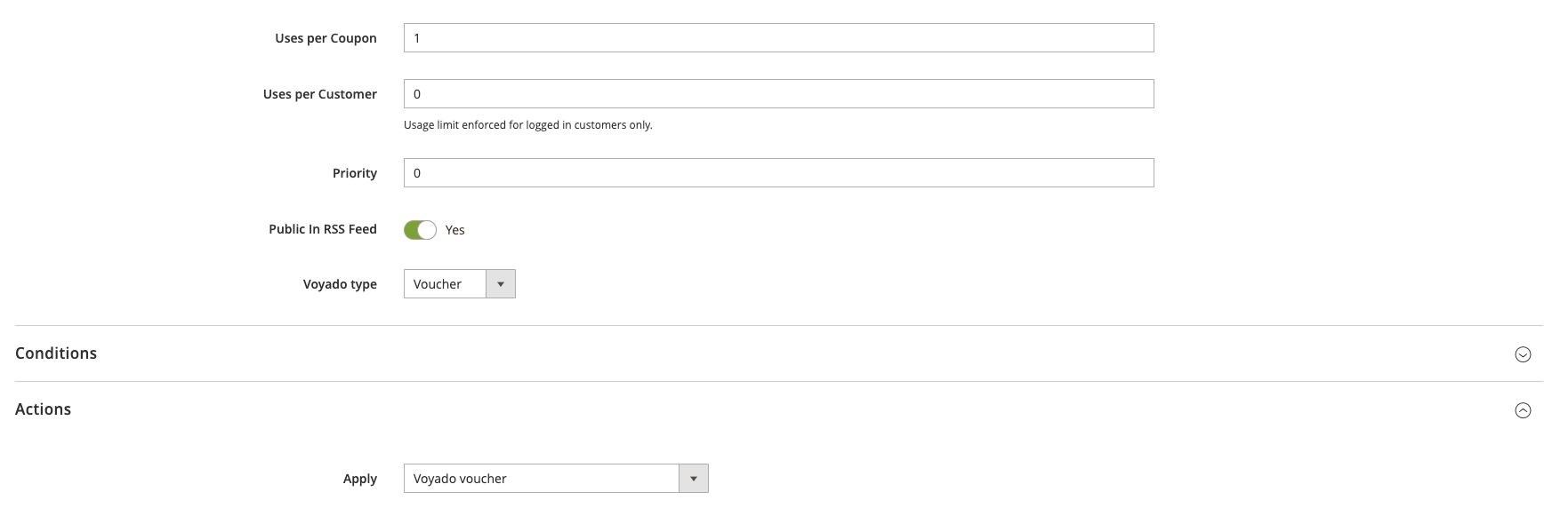 Apply Voyado voucher field