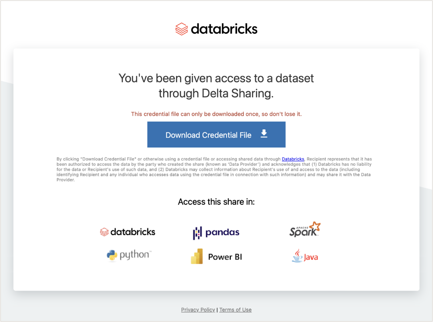 Download Credential File example