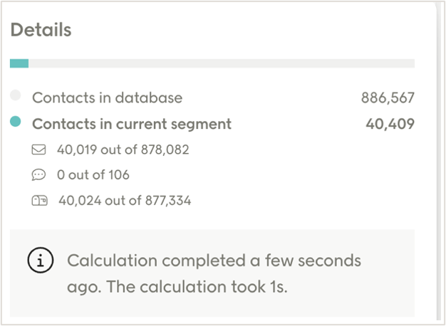 Screenshot of detailed statistics view