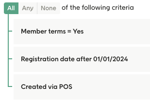 A segment for registered after a certain date