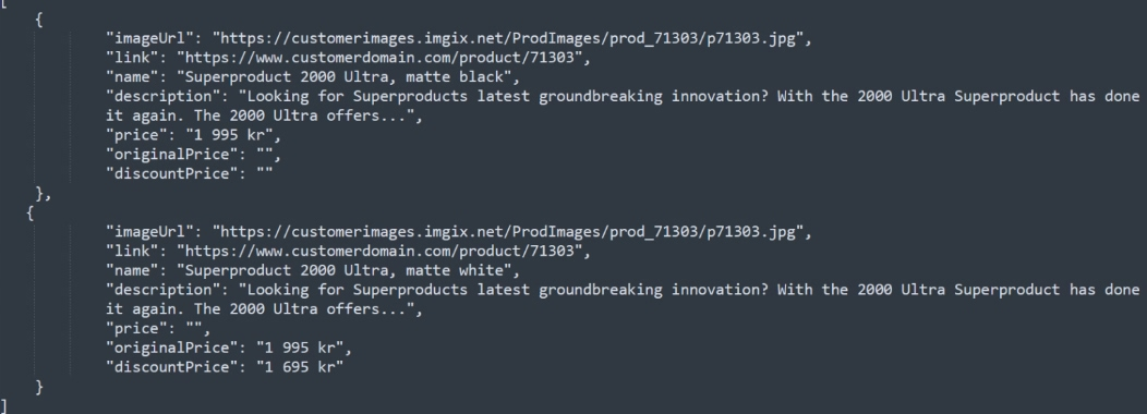 Example payload screenshot