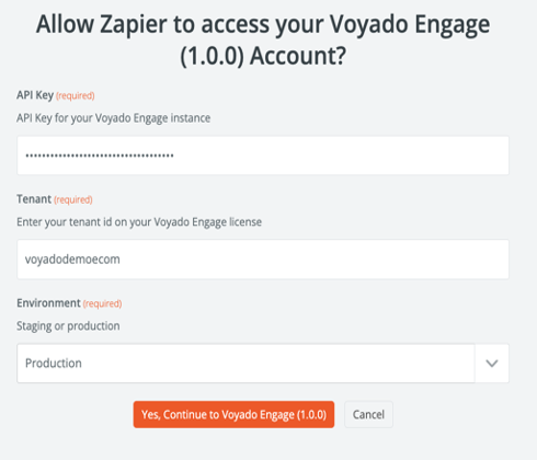 Zapier access screenshot