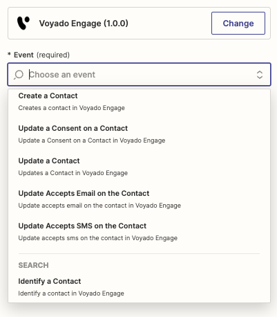 Zaper events screenshot