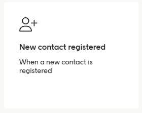 New contact registered trigger in Engage
