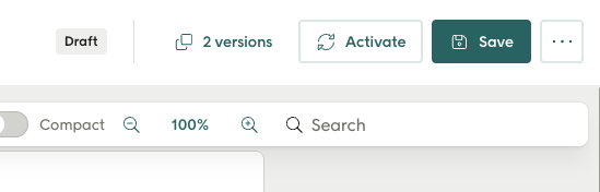 Automation overview page with the Activate button